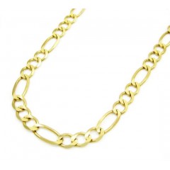 10k Yellow Gold Solid Figaro Link Chain 18-30 Inch 4.6mm