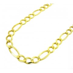 10k Yellow Gold Solid Figaro Link Chain 20-36 Inch 5.5mm