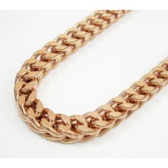 925 Rose Or Yellow Sterling Silver Franco Link Chain 30 Inch 6.7mm