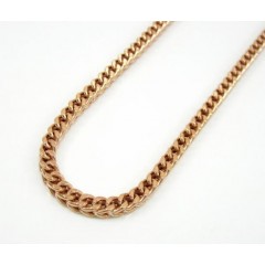 925 Rose Sterling Silver Franco Link Chain 30 Inch 2.6mm