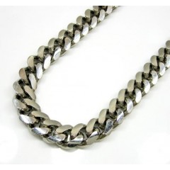 925 Sterling Silver Miami Link Chain 20-26 Inch 10.5mm