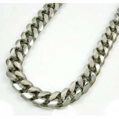 925 Sterling Silver Miami Link Chain 32 Inch 10.2mm