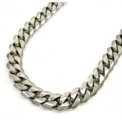 925 Sterling Silver Miami Link Chain 34 Inch 11.3mm