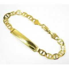 10k Yellow Gold Mariner Id Bracelet 8.5 Inch 7.5mm