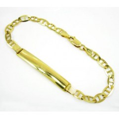 10k Yellow Gold Mariner Id Bracelet 8 Inch 5.2mm 