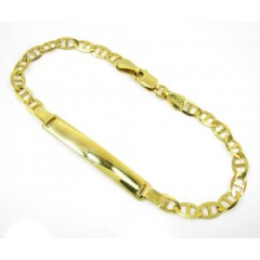 10k Yellow Gold Mariner Id Bracelet 8 Inch 4.3mm 