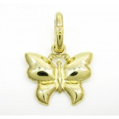 10k Yellow Gold Butterfly Pendant 