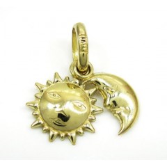 10k Yellow Gold Sun & Moon Pendant 