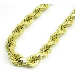 10k Yellow Gold Thick Solid Rope Chain 20-28
