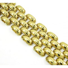 14k Yellow Gold Fancy Bracelet 7.25 Inch 12mm 