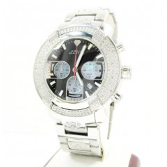 Mens Aqua Master White Stainless Steel Diamond Watch 0.20ct