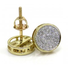 14k Gold Diamond Snow Cap 8.2mm Earrings 0.32ct