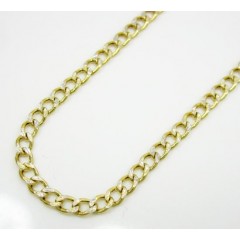 10k Yellow Gold Diamond Cut Cuban Chain 18-24 Inch 2.5mm