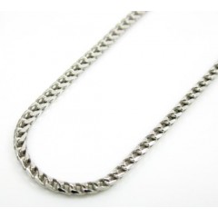 14k Solid White Gold Franco Chain 16-22 Inch 1.5mm