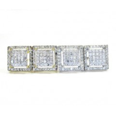 10k Gold Diamond 3d Frame Earrings 0.50ct