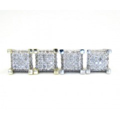 10k Gold Diamond Cube Earrings 0.20ct