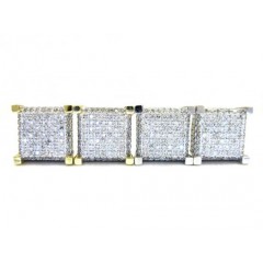 10k Gold Diamond Cube Earrings 0.46ct