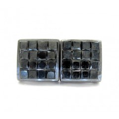 14k Black Gold Black Diamond Cube Earrings 1.40ct 