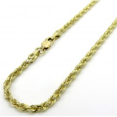 10k Yellow Gold Solid Rope Unisex Bracelet 8 Inch 2mm