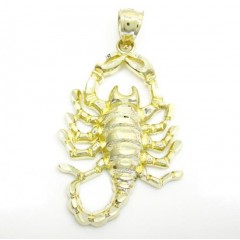 10k Solid Yellow Gold Scorpion Pendant 