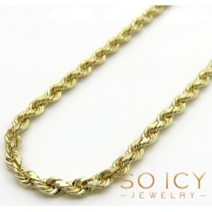 10k Yellow Gold Solid Rope Chain 16-26 Inch 2.30mm