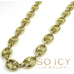 10k Yellow Gold Gucci Link Chain 22-36 Inch 11mm 