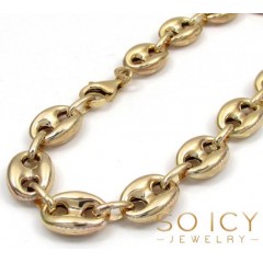 10k Yellow Gold Gucci Link Bracelet 8.75 Inch 9.50mm 