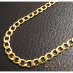 10k Yellow Gold Hollow Cuban Chain 18-26 Inch 4.50mm