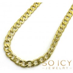 10k Yellow Gold Hollow Cuban Chain 18-24 Inch 3.60mm