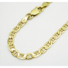 10k Yellow Gold Mariner Bracelet 8 Inch 3.5mm