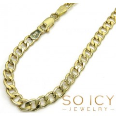 10k Yellow Gold Cuban Bracelet 8 Inch 4.3mm 