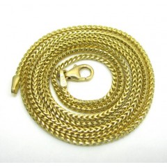 14k Solid Yellow Gold Franco Chain 24 Inch 1.5mm