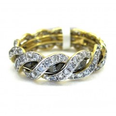 Ladies 14k Yellow Gold Diamond Eternity Wheat Wedding Band Ring 1.23ct