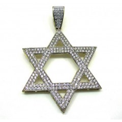 10k Yellow Gold Jewish Star Of David Pendant 