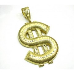 10k Yellow Gold Dollar Sign Pendant