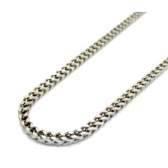 10k White Gold Franco Box Chain 18-26 Inch 2mm