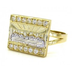 Ladies 10k Two Tone Cz 