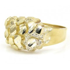 Mens 10k Yellow Gold Small Nugget Ring