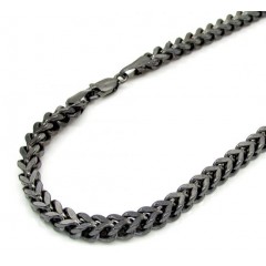 10k Black Gold Franco Bracelet 8.50 Inch 3.2mm