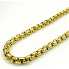 10k Yellow Gold Venetian Box Chain 22-26 Inch 3.5mm