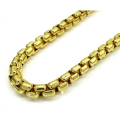 10k Yellow Gold Thick Venetian Box Chain 22-28 Inch 5.0mm