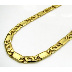 10k Yellow Gold Solid Tiger Eye Chain 22-26inch 5mm 