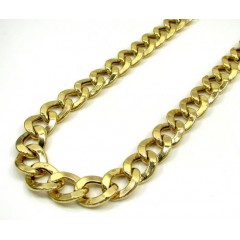 10k Yellow Gold Thick Cuban Chain 26 Inch 10.6mm