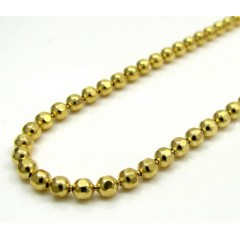 10k Yellow Gold Hexagon Bead Link Chain 20-30 Inch 2.3mm