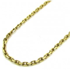 10k Yellow Gold Skinny Cable Chain 16-20 Inch 1mm