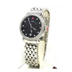 Ladies Michele Csx Black Dial Diamonds Watch Mw03r01a1928