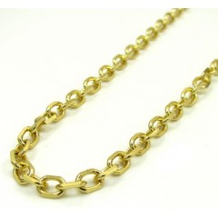 14k Yellow Gold Medium Solid Cable Chain 20-30 Inch 3.5mm
