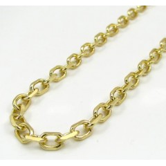 14k Yellow Gold Solid Cable Chain 20-24 Inch 4.5mm