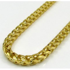10k Solid Yellow Gold Tight Link Medium Franco Chain 20-30 Inch 3.7mm