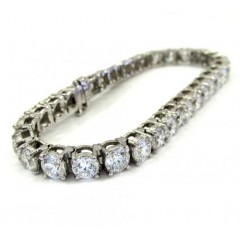 Ladies 14k White Gold Fancy Diamond Tennis Bracelet 7 Inch 5mm 17.08ct